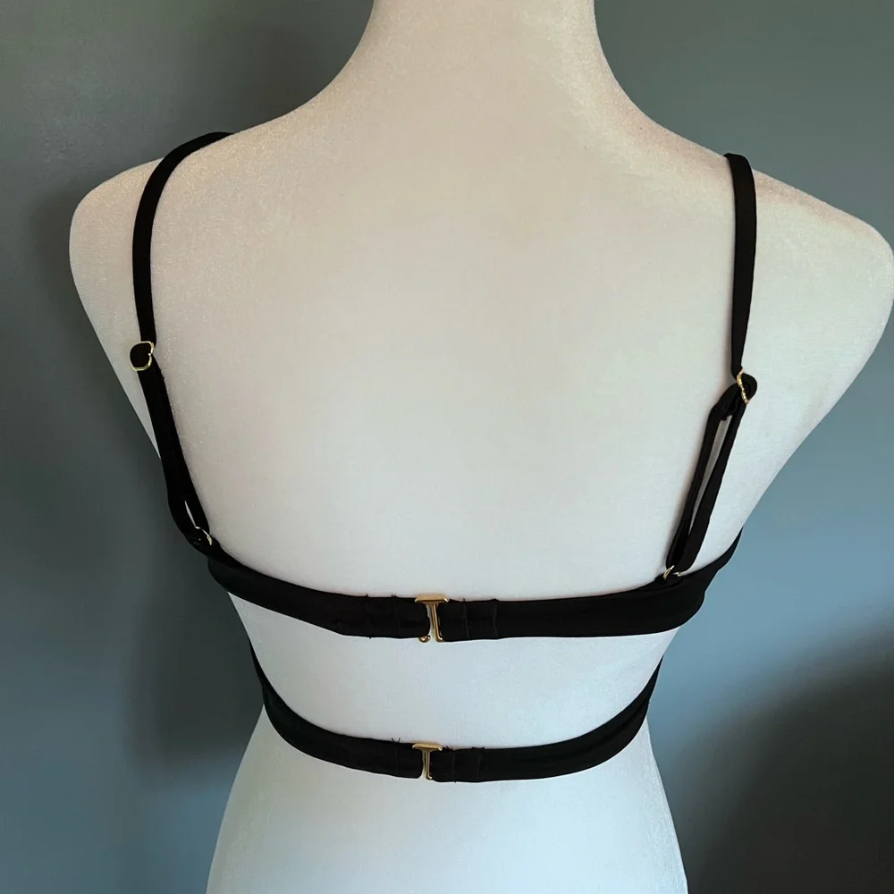 Victoria's Secret Elegant Black Swim Top - Picture 2 of 3